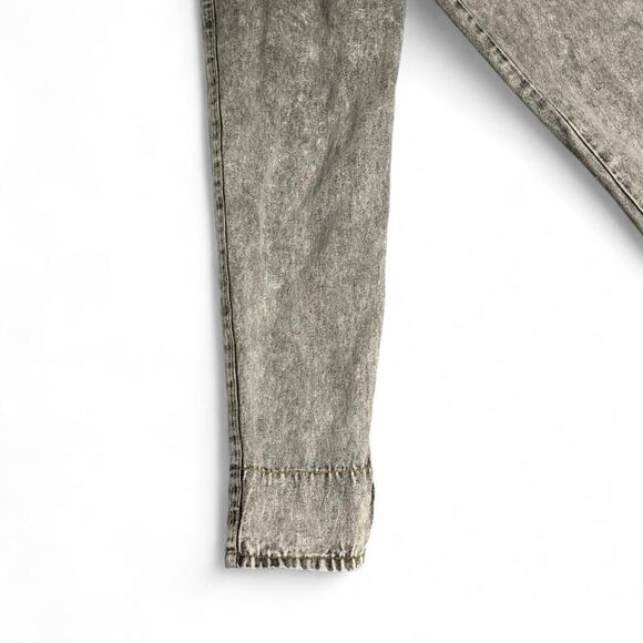 Vintage 26” 80s Get! dark gray acid washed high waisted denim jeans edge lining - Picture 4 of 5